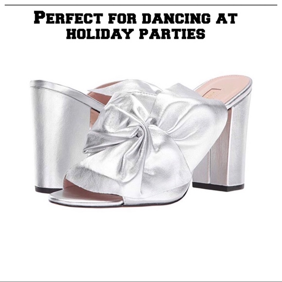 Avec Les Filles Marie Metallic Silver Bw Heels - Picture 2 of 8